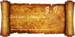 Zeller Izabella névjegykártya